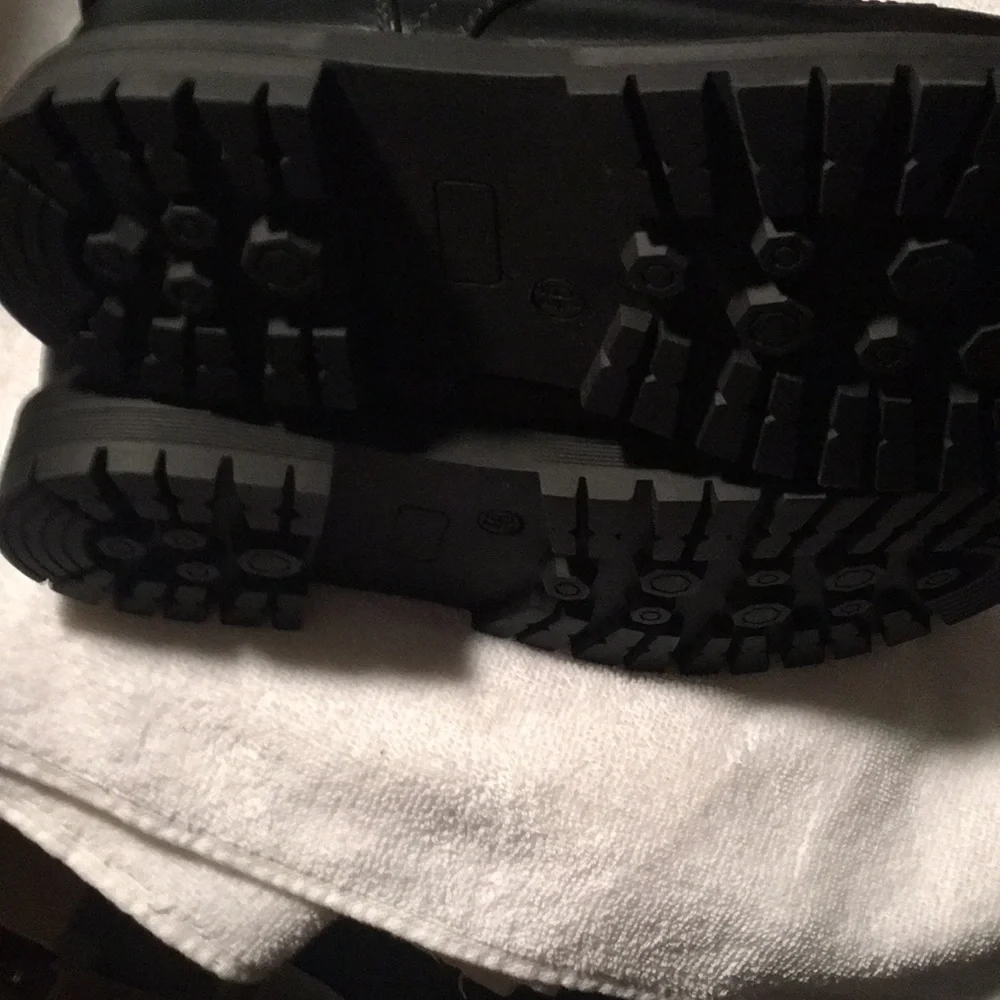 Black Combat Boots. - Picture 2 of 3